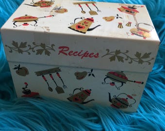 Vintage 1950's Ohio art co recipe box