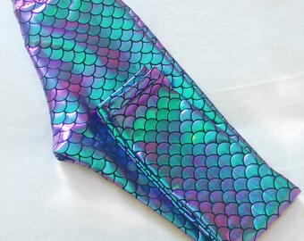 Ladies Foil Two Tone Leggings - Mermaid Leggings - Scale Print Leggings - Sizes 6-18 - Mermaid Dress Up - Ariel Outfit - Little Mermaid