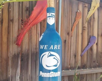 Penn State Wind Chime, Wind Chime, Wind chimes, Recycled Wine Bottle, Capiz Oyster, Shell Wind Catcher, PSU, College Gifts