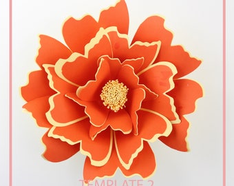 Paper Flower Template, Giant Paper Flower Templates, Paper flower Kit, PDF Paper Flower, DIY Paper Flower, Base and Instruction Including