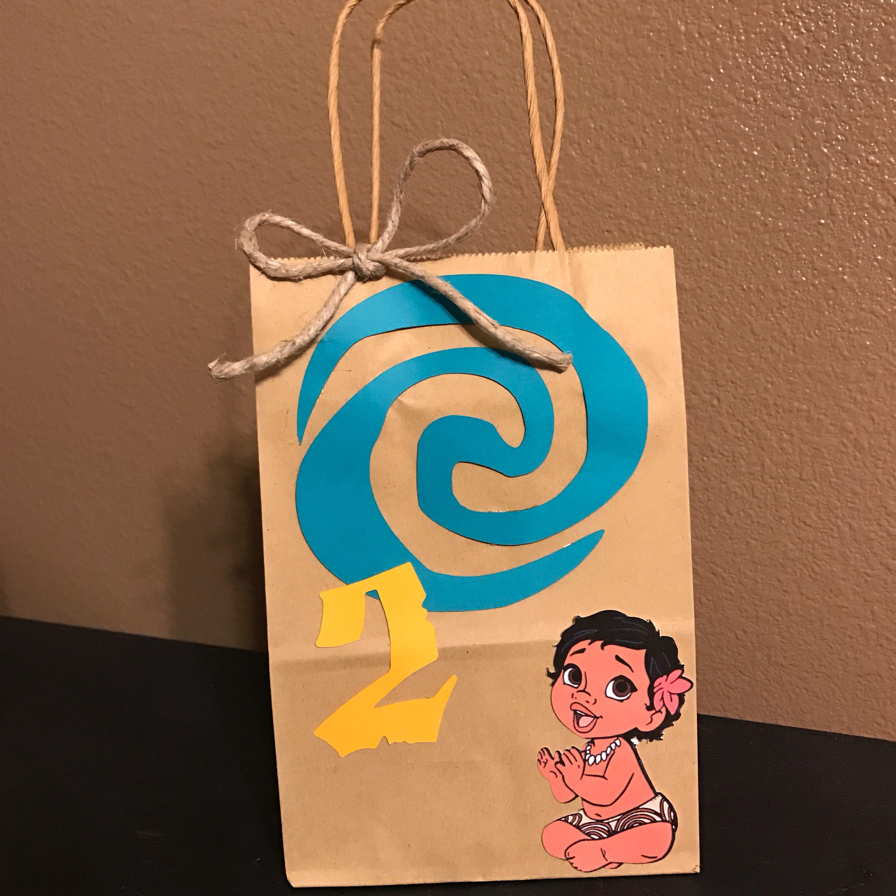 Baby Moana goodie bags / party favor bags/ gift bags /loot