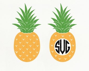 Pineapple SVG Files, Pineapple dxf, png, eps, Silhouette Studio, Cut File