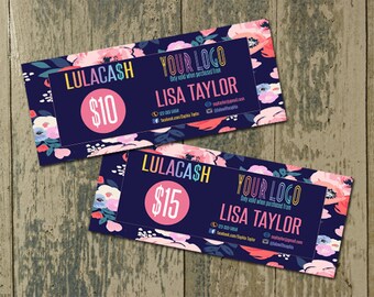 Cash Card , Money Card, Bucks, Home Office Approved fonts and colors , Roses