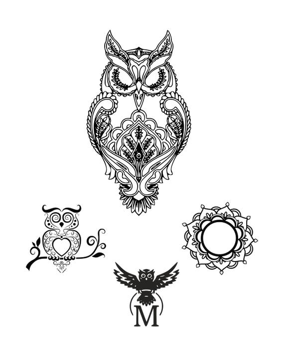 Download Owl svg Mandala owl svg Zentangle owl svg Mandala SVG Digital
