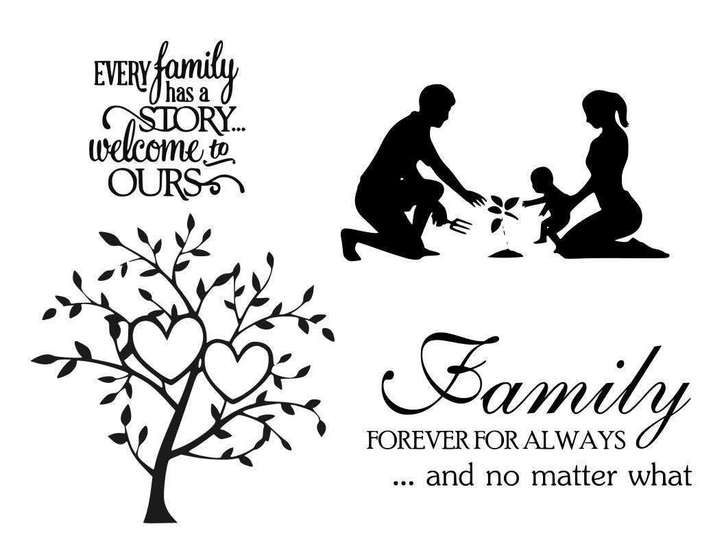 Download Tree svg Family Tree svg Family Tree monogram Digital download files for Silhouette Cricut ...