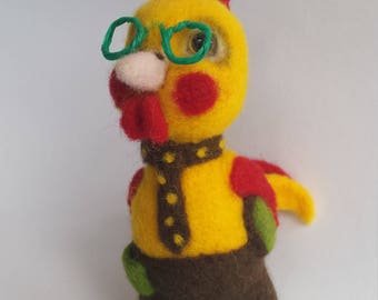 Handmade needle felted chick