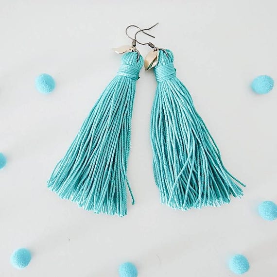 Turquoise Tassel Earrings