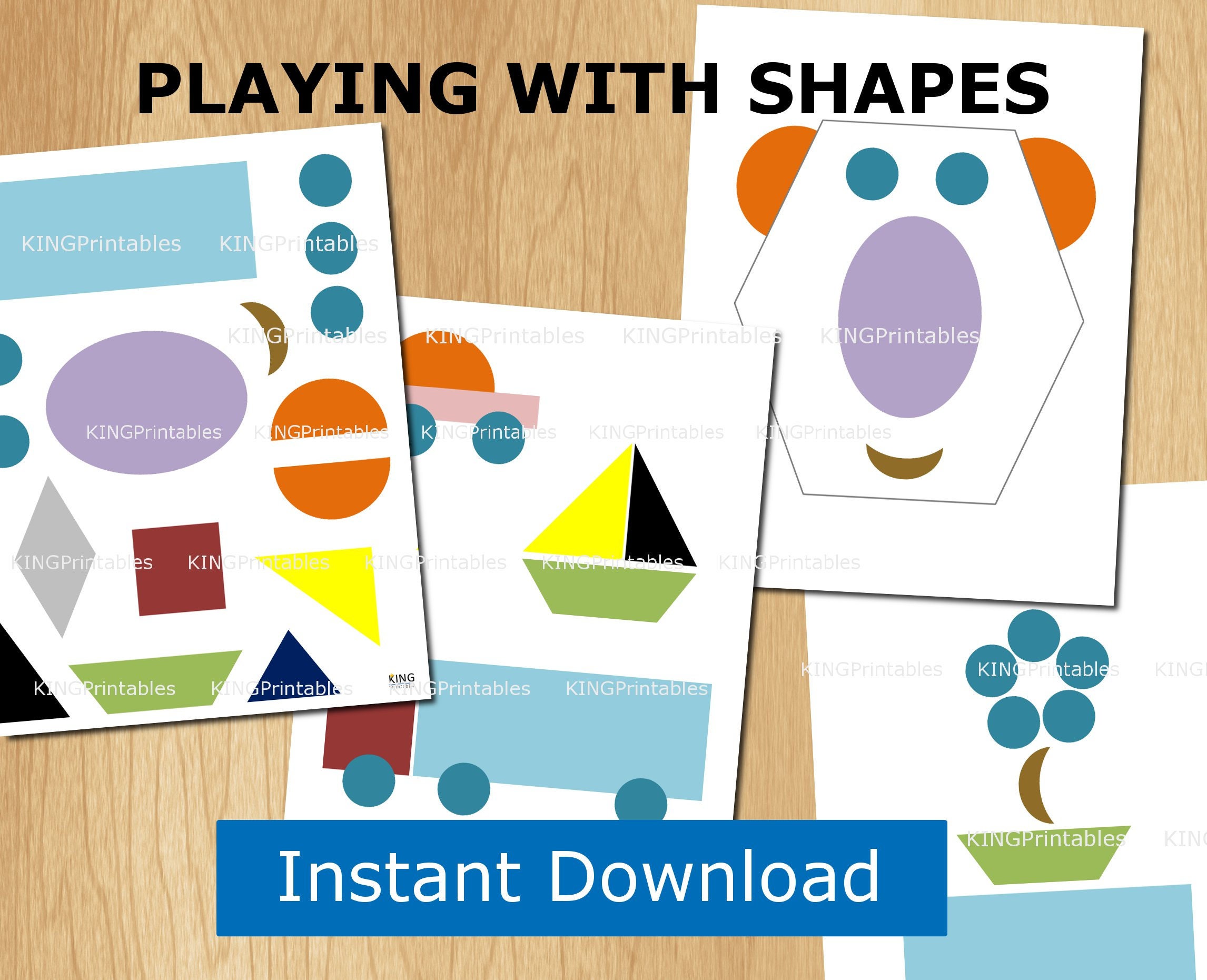 Shape Puzzles Printable 8 Pages Preschool Activities