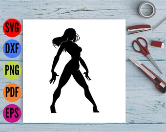 Female Superhero Svg, Superhero Svg, Superhero Dxf, Superhero Vector, Superhero Cricut, Hero Svg, Hero Dxf, Hero Cut File, Female Svg