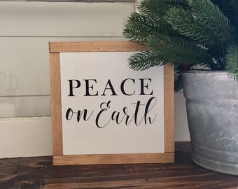 Peace on earth sign | Etsy