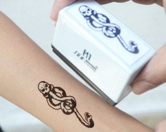 Death Eater Harry Potter Self-Inking Stamp (Temporary Reusable Tattoo)
