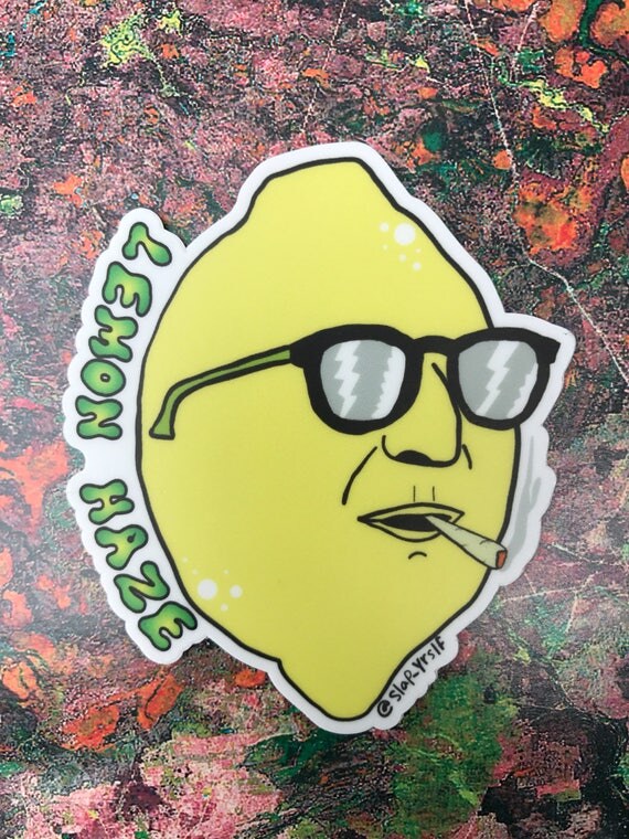 Lemon Haze Weed Strain Sticker / Cannabis Sativa / Pothead