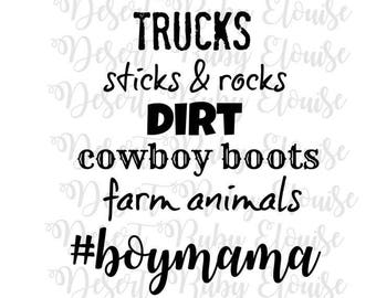 Country Boy Mama SVG / Boy Mom SVG / Country Boy svg / BoyMama svg / Cricut SVG / Momma's Boy svg / Farming Boy Mom /