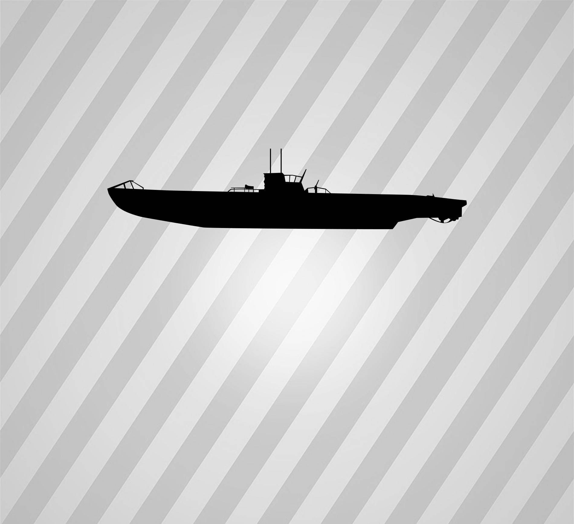 U Boat Silhouette Uboat Svg Dxf Eps Silhouette Rld RDWorks
