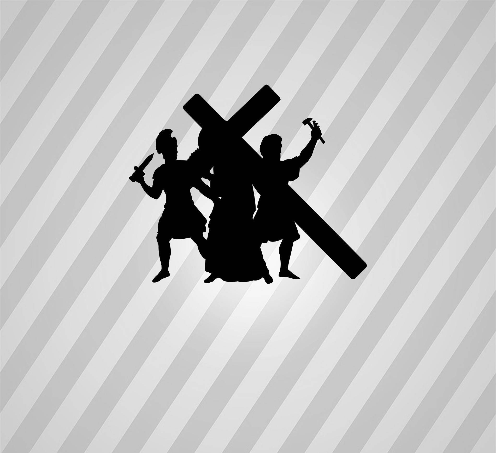 Roman Cross Silhouette Greek Cross Svg Dxf Eps Silhouette Rld RDWorks   Il Fullxfull.1334564125 6dcq 