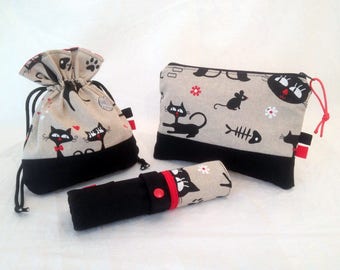 Set Kit pencils, Pocket and purse girl or woman