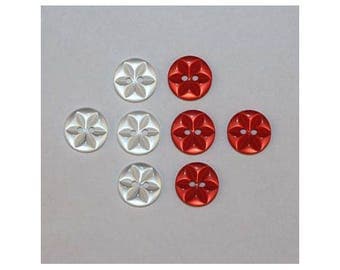 40 x buttons basic Star 2 holes set c *-000837