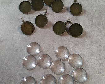 10 pairs + 20 16 mm cabochons craft