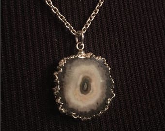 Stalactite slice necklace