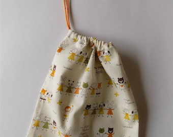 Small mini farandoles retro animals fabric