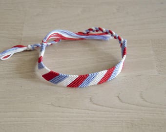 Friendship Bracelet, friendship bracelet, red white blue