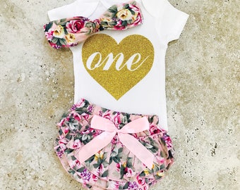 First Birthday Outfit Girl, First Birthday Outfits, First Birthday Girl, First Birthday Shirt, 1st Birthday Girl Outfit, One Year Old Girl