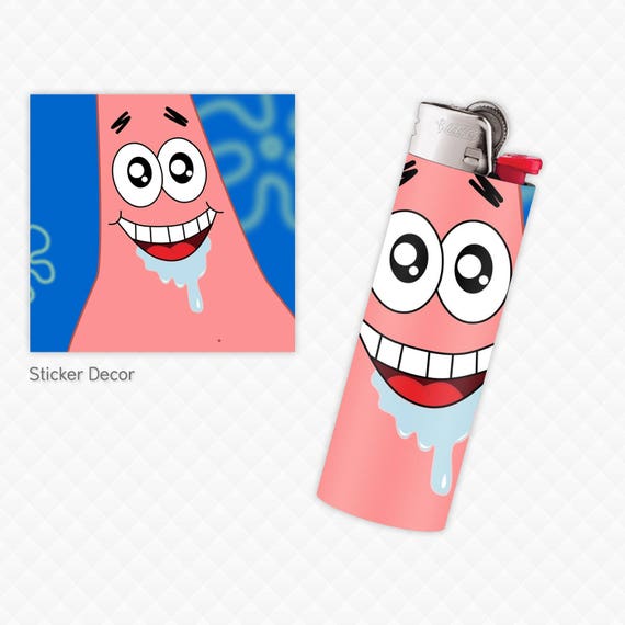 Lighter Stickers for Standard BIC Lighter Size Patrick Star