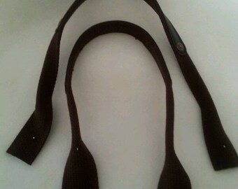 47cm leather handle and pink cotton
