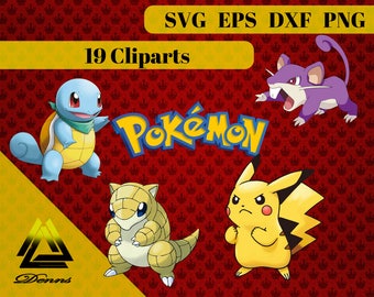 Pokemon Package 2 – 19 (Svg, Eps, Png, Jpg Files) – 300 PPI – Vectorial Images –Pokemon svg – T-Shirt Design - Mug - Gift