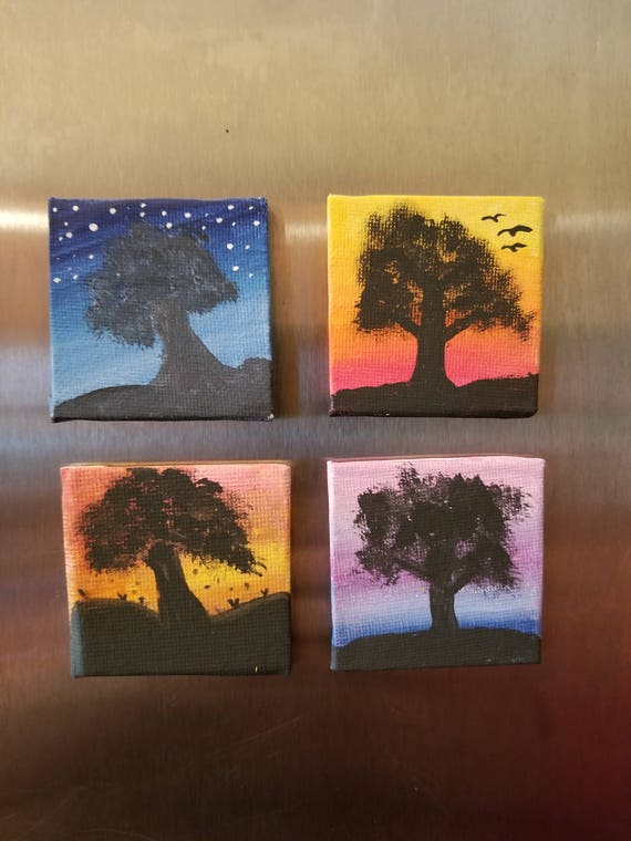 Canvas Painted Magnets