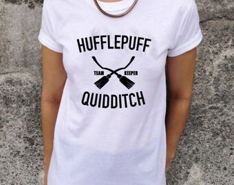 Hufflepuff Quidditch Harry Potter Style Top Tee Hogwarts T-shirt SW44