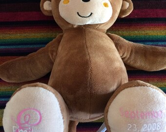 personalized stuffed monkey