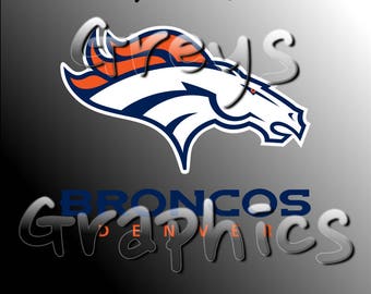 Denver Broncos Primary Logo with Logotype Full Color - SVG - DXF - EPS - Vectors