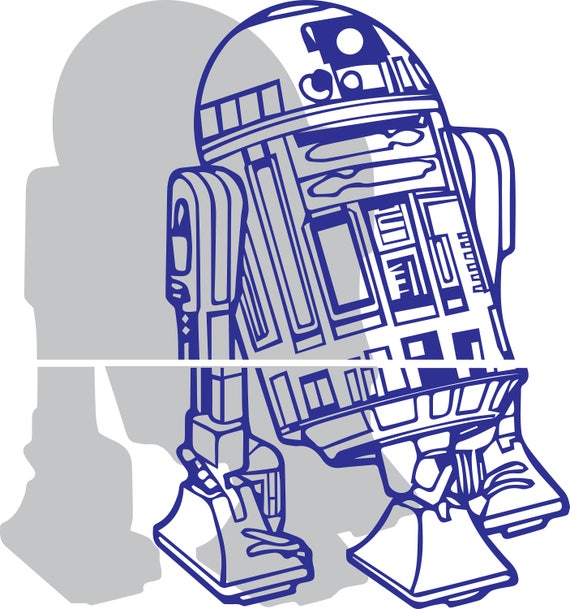 Download R2D2 .SVG Digital Download Star Wars Droid Layered Craft Party