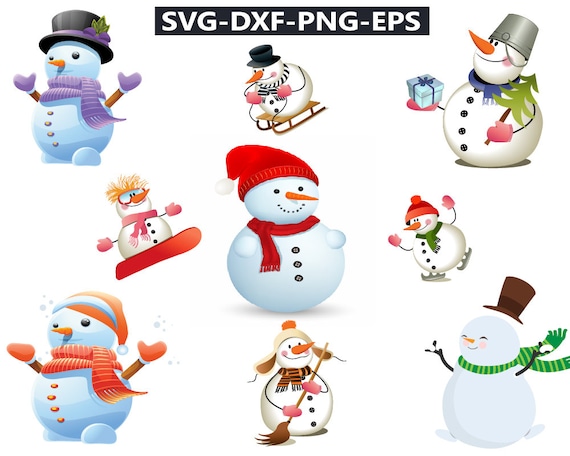 Download Snowman SVG Christmas SVG Silhouette Cut Files Cricut Cut
