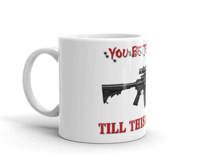 AR-15 Coffee Mugs for Coffee Lovers, Gifts for Him, Brother, Friend, Bros, Ceramic, Printed Tough Design, Guys, Men, CoffeeShopCollection