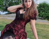 Masquerade Ball Gown | Victorian Vixen | Gothic Wedding Dress, Sexy Wedding Dress, Black Lace Wedding Dress, Gothic Victorian Dress