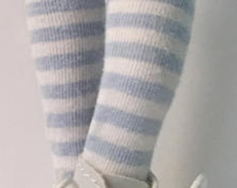 Powder Blue And White Striped Tights...For Blythe...
