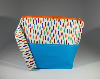 Mini zip - Lined Project Bag - 100% Cotton