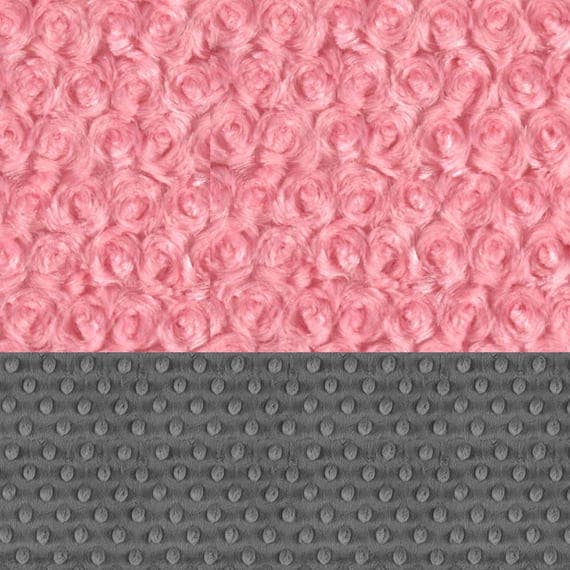 Baby Blanket Girl - Minky Baby Lovey Blanket, Personalized Baby Mini Blanket - Pink Swirl Gray Lovie // Mini Baby Blanket