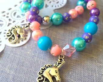 Unicorn jewelry, unicorn kids birthday party favor, bracelet, kids birthday party, lootbag favor, kids jewelry, SET of TEN.
