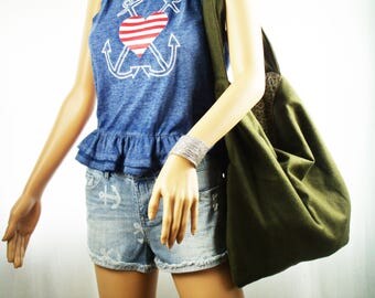 army green hobo bag