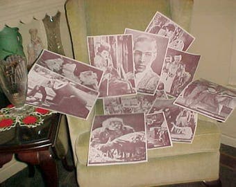 Lot Vintage Advertising Silent Movie Stars Poster/Prints WBGU-Tv Channel 57 Valentino/Chaplin All The Greats