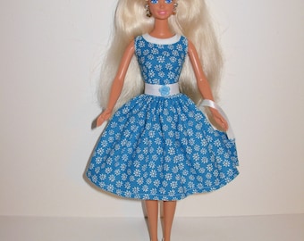 Handmade barbie clothes, CUTE dress and bag 4 barbie doll
