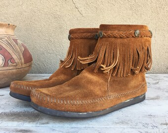 Yap Micronesia Leather Boots - Hibiscus Vintage main image 0