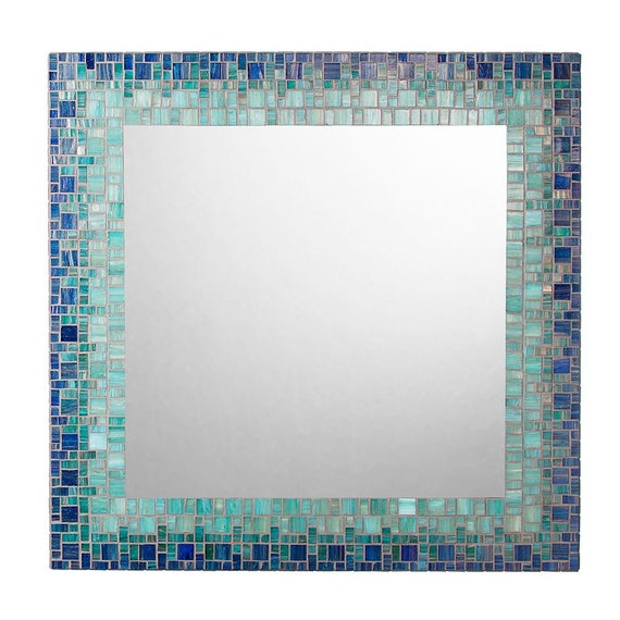 Coastal Mosaic Mirror Custom Wall Mirror Beachy Mirror