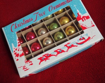 Teeny Tiny Miniature Mercury Glass Christmas Ornaments