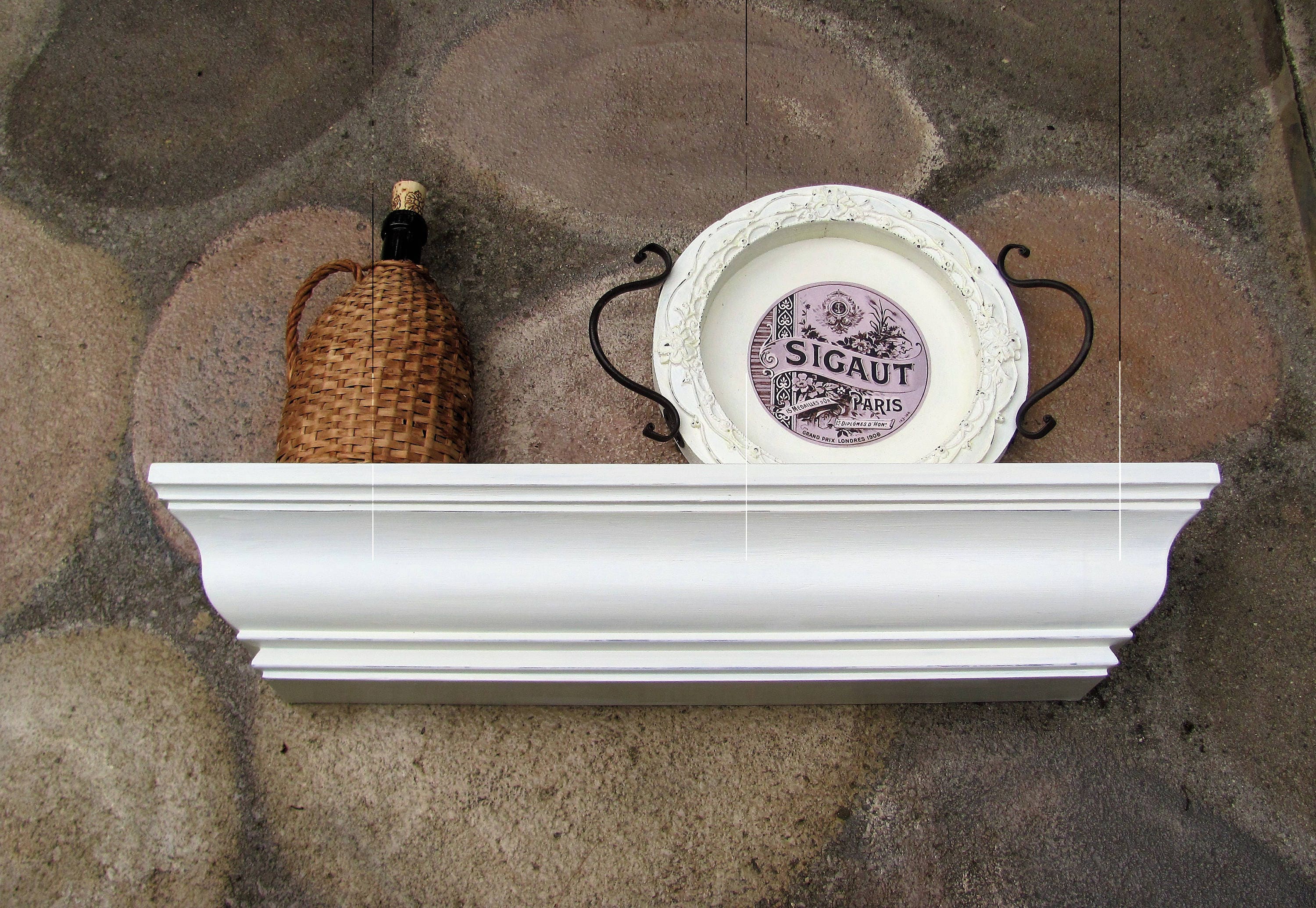 Crown Molding Shelf White Pottery Barn Shelf Painted Wood