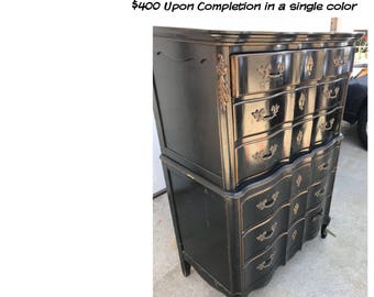 PAINT to ORDER Vintage 6 Drawer Tall Dresser Chest~ ASCP ~ San Diego