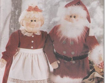 Santa Claus Pattern Mr & Mrs Claus Uncut Butterick 5179 Christmas Decoration
